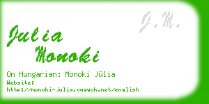 julia monoki business card